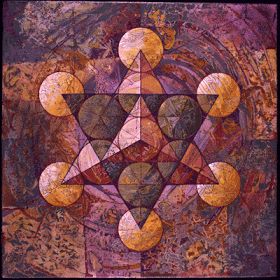 DOUBLE MERKABA 20" x 20" Canvas Sacred Geometry Mandala