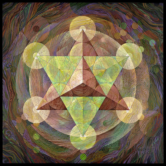 MERKABA 20" x 20"  Canvas Sacred Geometry Mandala