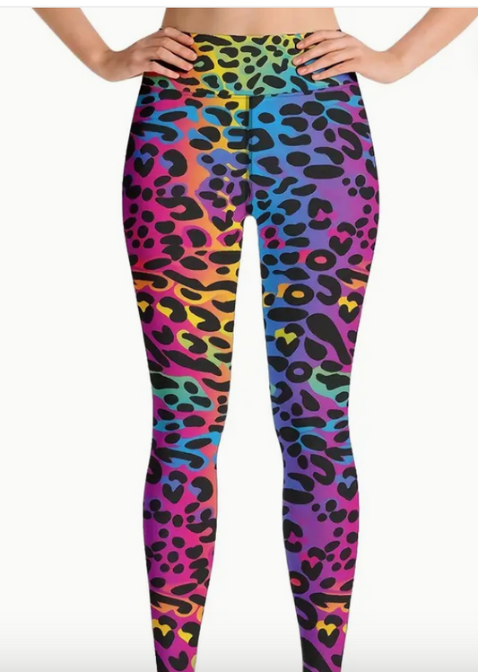 Colorful Leopard Print Leggings