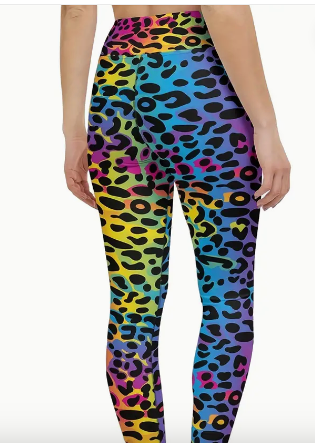 Colorful Leopard Print Leggings