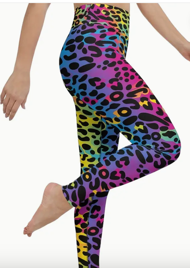 Colorful Leopard Print Leggings