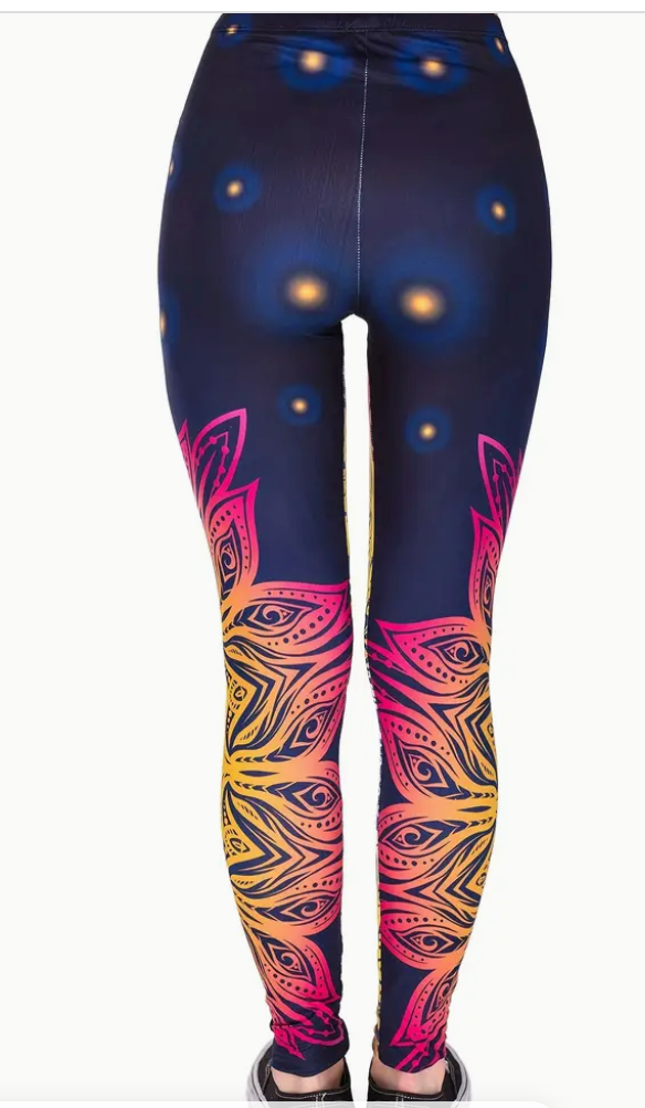 Mandala Flower Print Leggings