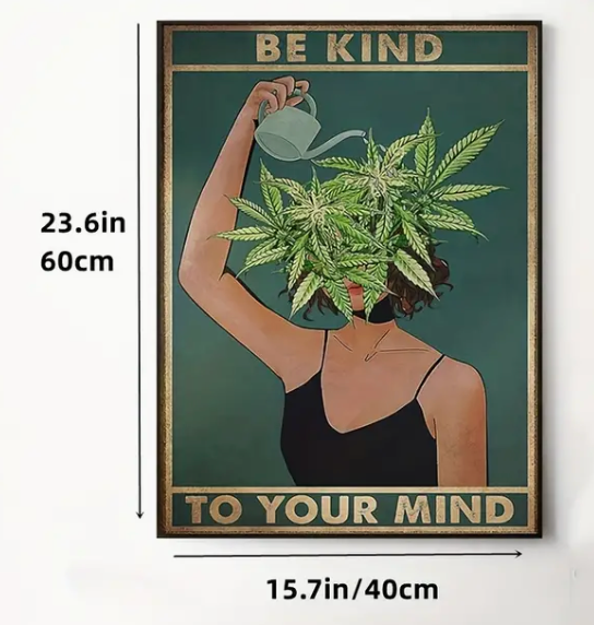 24" x 16" BE KIND TO YOUR MIND CANVAS