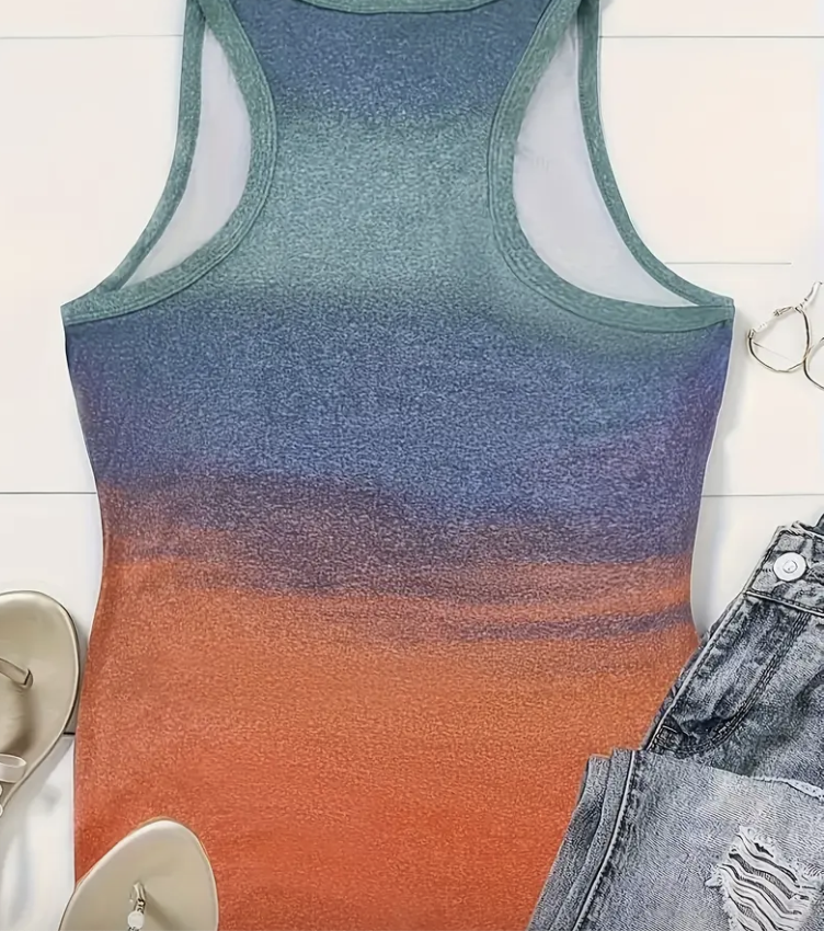 Womens - Moon Print Tank Top