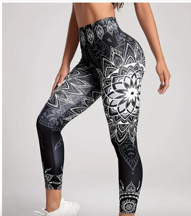 Lotus Bloom Yoga Leggings