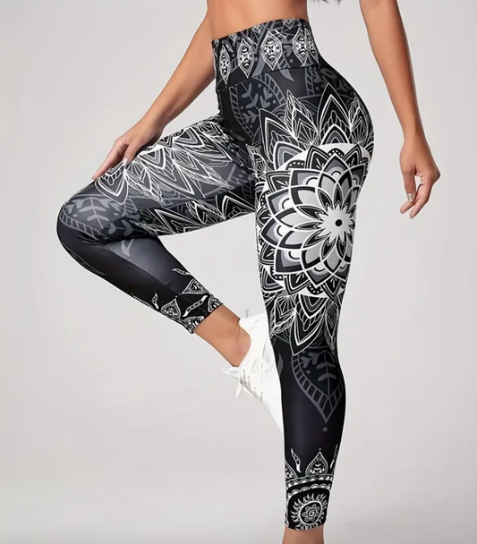 Lotus Bloom Yoga Leggings