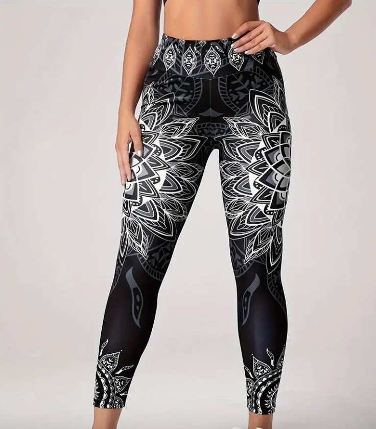 Lotus Bloom Yoga Leggings