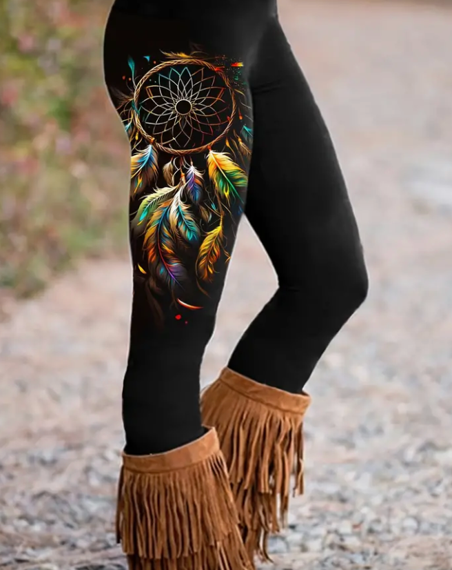 Dreamcatcher Print Yoga Leggings