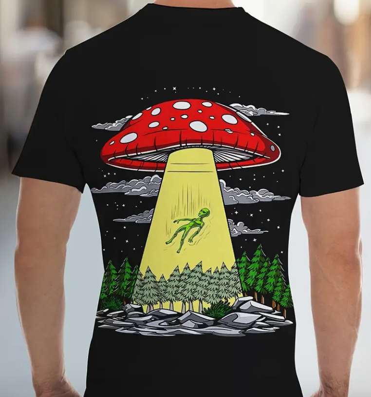 Mushroom Alien Shirt + Mushroom Hat