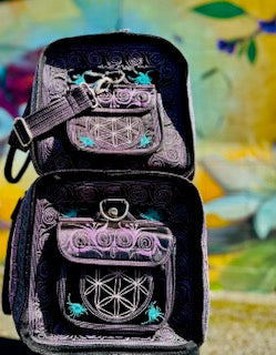 HAND CRAFTED 2-PIECE TURQUOISE TRAVEL SET