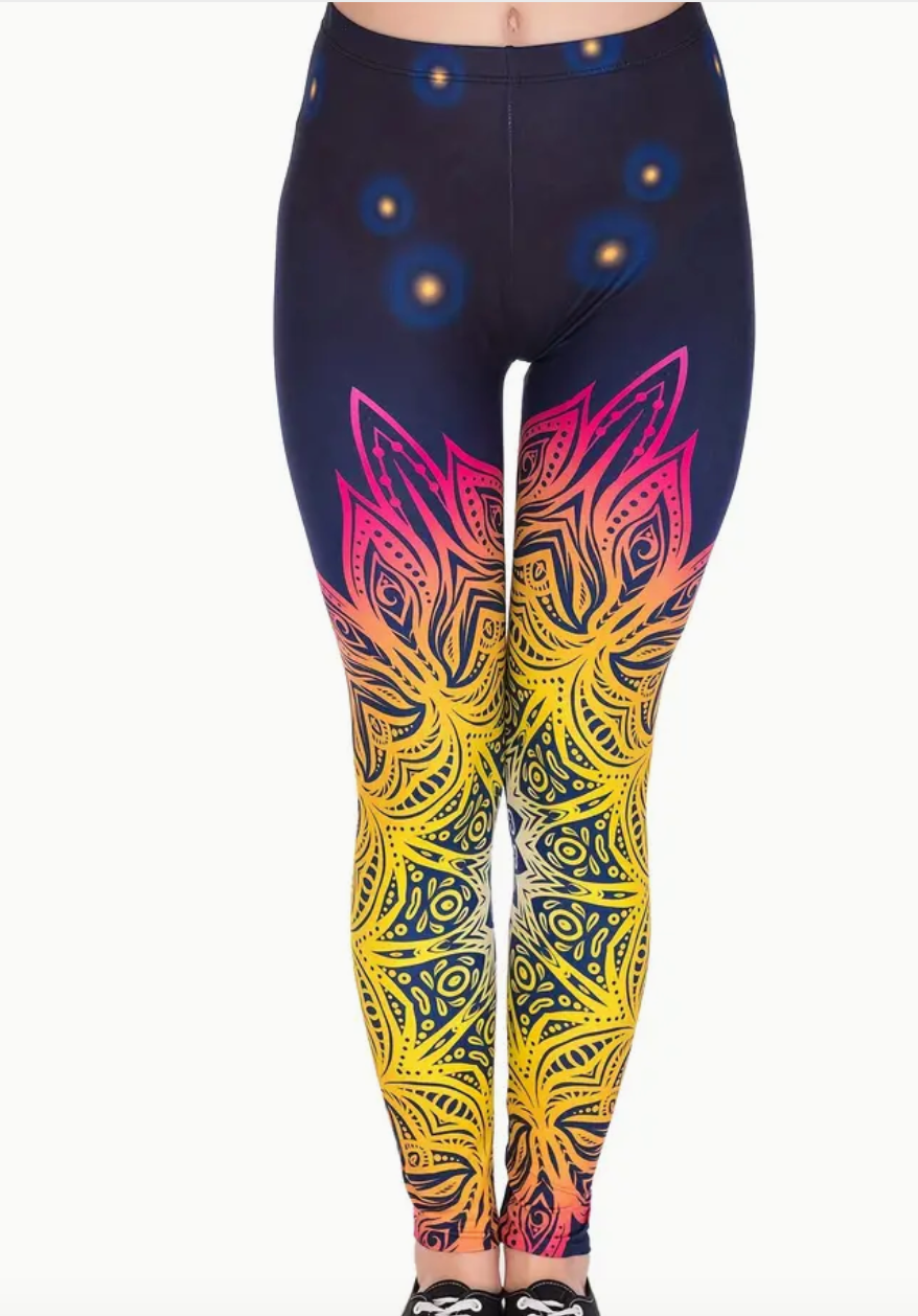 Mandala Flower Print Leggings