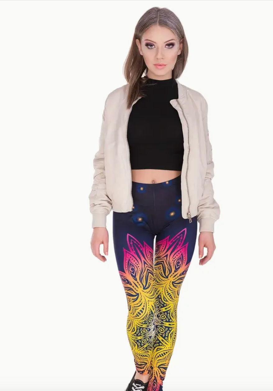 Mandala Flower Print Leggings